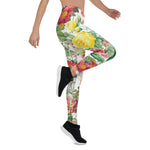 Mother's Day Gift, Mother's Day Leggings Floral Roses Vintage Spring Women's Leggings