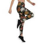 Mother's Day Gift, Mother's Day Leggings Ornate Vintage flower Peonies Roses and Birds Women's Leggings