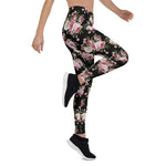 Mother's Day Gift, Mother's Day Leggings Pink Roses Bouquet Flower Women's Leggings