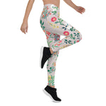 Mother's Day Gift, Mother's Day Leggings Pretty Flower Watercolor Floral Botanical Women's Leggings