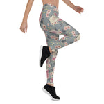 Mother's Day Gift, Mother's Day Leggings Pretty Pink Roses Pattern Women's Leggings