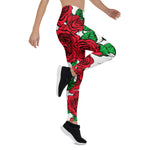 Mother's Day Gift, Mother's Day Leggings Red Roses vintage flower Women's Leggings