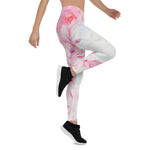 Mother's Day Gift, Mother's Day Leggings Romantic Elegant Pink Floral Women's Leggings