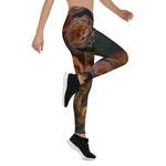 Mother's Day Gift, Mother's Day Leggings Roses In Fall Vintage Colors Botanical Garden Women's Leggings