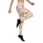 Mother's Day Gift, Mother's Day Leggings Roses Vintage Flowers Women's Leggings