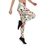 Mother's Day Gift, Mother's Day Leggings Seamless floral pattern with birds Women's Leggings