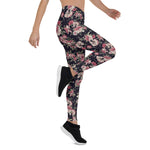 Mother's Day Gift, Mother's Day Leggings Seamless floral pattern with roses, watercolor Women's Leggings