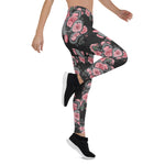 Mother's Day Gift, Mother's Day Leggings Snakes and Peach Roses Women's Leggings