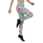 Mother's Day Gift, Mother's Day Leggings Soft Rose Flower Pink Women's Leggings