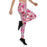 Mother's Day Gift, Mother's Day Leggings Summer Watercolor Floral Pattern Women's Leggings