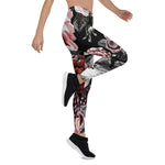 Mother's Day Gift, Mother's Day Leggings Victorian Rose Floral Women's Leggings