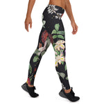 Mother's Day Gift, Mother's Day Leggings Vintage Floral Rose Gadern Flower Women's Leggings