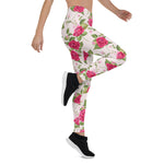 Mother's Day Gift, Mother's Day Leggings Vintage Floral Rose Garden Women's Leggings