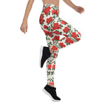 Mother's Day Gift, Mother's Day Leggings Vintage Pattern With Roses Women's Leggings