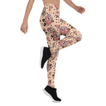 Mother's Day Gift, Mother's Day Leggings Vintage Roses, Diamonds and Skulls Women's Leggings