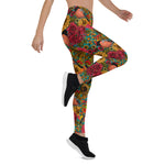 Mother's Day Gift, Mother's Day Leggings Vintage Tropical Autumn Garden Flower Women's Leggings