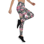 Mother's Day Gift, Mother's Day Leggings Vintage Tropical Rose Flower pattern Women's Leggings