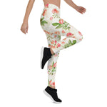 Mother's Day Gift, Mother's Day Leggings Vintage Victorian Pink Floral Women's Leggings