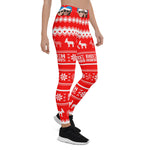 Scotstee Shop - Funny Christmas Leggings Biden Harris Blue Hat Holiday, Gift Women's Christmas Leggings