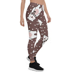 Scotstee Shop - Brown Cute Snow Polar Bear Pattern Bear Lover Women's Christmas Leggings