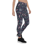 Scotstee Shop - Candy Cane Snowflake Navy Gift Christmas Women's Leggings