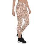 Scotstee Shop - Chic Rose Gold Glitter Pattern Women's Fashion Leggings