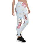 Scotstee Shop - Christmas Art Paintings Stocking Pink Xmas Gift Women's Leggings