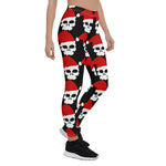 Scotstee Shop - Christmas Be Merry Funny Skull Santa Goth Pattern Xmas Women's Leggings