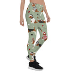 Scotstee Shop - Christmas Beagles Green Dog Lover Gift Christmas Women's Leggings