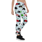 Scotstee Shop - Christmas Border Collie Blue Gifts Xmas Women's Leggings