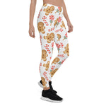Scotstee Shop - Christmas Cute Gingerbread Man Candy Cane Pattern Gift Xmas Women's Leggings
