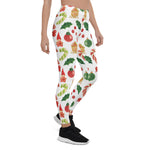 Scotstee Shop - Christmas Gnome Candy Cane Holly Pattern Xmas Women's Leggings