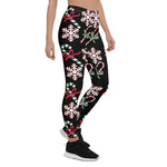 Scotstee Shop - Holiday Candy Canes and Snowflakes Christmas Gift Halloween Women's Leggings