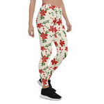 Scotstee Shop - Holiday Holly Red Floral Christmas Pattern Halloween Women's Leggings