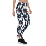Scotstee Shop - Christmas Llamas Seamless Pattern Gift Xmas Women's Leggings