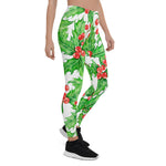 Scotstee Shop - Holly Berry Watercolor Christmas Pattern Halloween Women's Leggings
