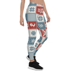 Scotstee Shop - Christmas Pattern in Patchwork style. Traditional Xmas Gift Women's Leggings