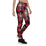 Scotstee Shop - Christmas Plaid and Snowflakes Gift Xmas Women's Leggings