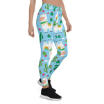 Scotstee Shop - Llamas Large Christmas Baby Blue Halloween Women's Leggings