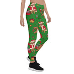 Scotstee Shop - Lovely Christmas Sloth pattern Green Halloween Women's Leggings