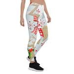 Scotstee Shop - Christmas Reindeer Seamless Pattern Winter Holiday Vintage Women Christmas Leggings