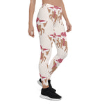 Scotstee Shop - Christmas Reindeer with Christmas Hat Gift Xmas Women Christmas Leggings