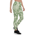 Scotstee Shop - Christmas Rustic Green Woodland Animal Deer Fox Women Christmas Leggings