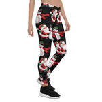Scotstee Shop - Christmas Santa Claus Snowman Pattern Green Women Christmas Leggings