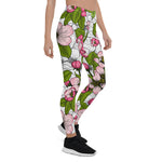 Mother's Day Gift, Mother's Day Leggings Apple Blossoms Wild Flower and Bees Women's Leggings