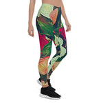 Mother's Day Gift, Mother's Day Leggings Beautiful Floral pretty Roses Gadern Women's Leggings