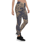 Mother's Day Gift, Mother's Day Leggings Beautiful flowers peonies, roses and butterflies Women's Leggings