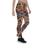 Mother's Day Gift, Mother's Day Leggings Colorful Roses Garden Vintage Women's Leggings