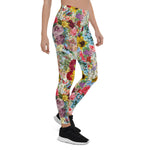 Mother's Day Gift, Mother's Day Leggings Colorful Vintage Floral Tissue Women's Leggings