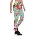 Mother's Day Gift, Mother's Day Leggings Elegant Modern Floral Women's Leggings
